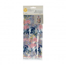 Пластиковые пакетики с зажимом "Floral", 10x24 см, Wilton (20 шт.)