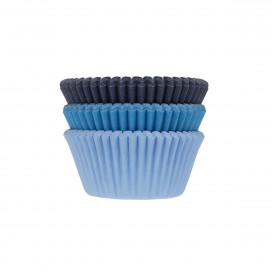 House of Marie Baking Cups Assorti Blue pk/75