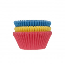 House of Marie Baking Cups Assorti Blue pk/75
