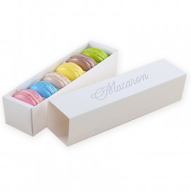 Box for macarons (6 pcs) - white