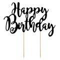 Dekoracija (toperis) "Happy Birthday Black", PartyDeco
