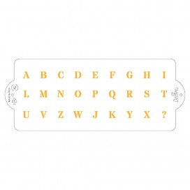 Alphabet stencile stencil 10 x 25 cm