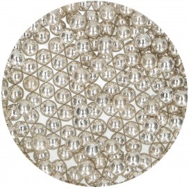 FunCakes Sugar Pearls Large Metallic Silver 80 g