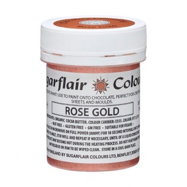Dažai šokoladui – rožinis auksas (Rose Gold), 35 g, Sugarflair