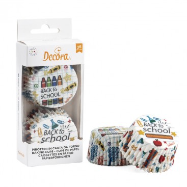 Decora Back to school baking cups