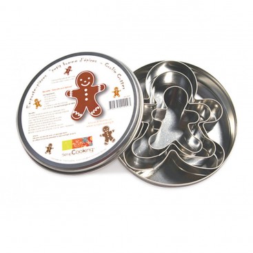 Scrapcooking Cookie Cutter Small Gingerbread Man Set/3