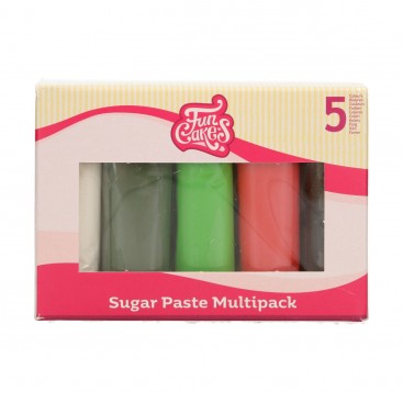 FunCakes Sugar Paste Multipack Christmas 5x100 g
