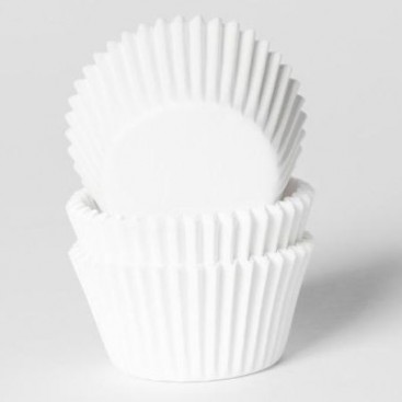Бумажные MINI формы для кексов - белый (White), HOM (60 шт.)