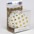 Бумажные формы для кексов "Gold Polka Dot", PME (30 шт.)