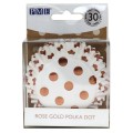 Бумажные формы для кексов "Rose Gold Polka Dot", PME (30 шт.)