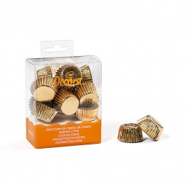 Бумажные MINI формы для конфет - золотые, Decora (180 шт.)