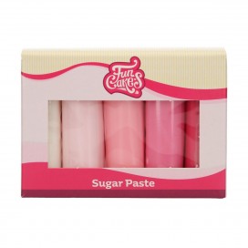 Cukrinių masių rinkinys - rožinės, 500 g, FunCakes
