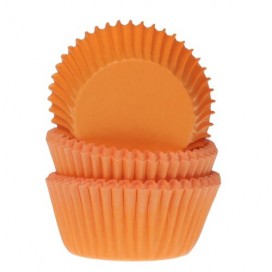 Бумажные MINI формы для кексов - оранжевый (Orange), HOM (60 шт.)