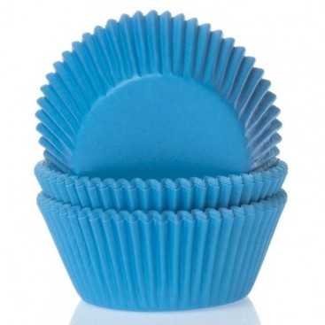 Бумажные формы для кексов - голубой (Cyan Blue), HOM (50 шт.)