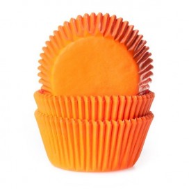 Бумажные формы для кексов - оранжевые (Orange), HOM (50 шт.)