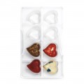 Decora Polycarbonate Chocolate Mould - 8 hearts