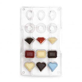 Polycarbonate Chocolate Mould - Gems