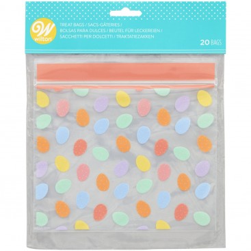 Пластиковые пакетики "Easter Eggs", 18x18 см, Wilton (20 шт.)