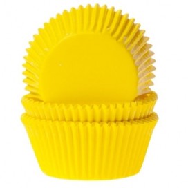 Бумажные формы для кексов - желтвй (Yellow), HOM (50 шт.)