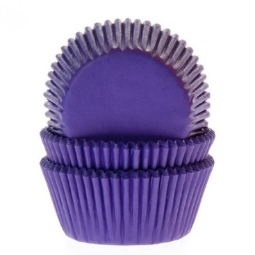 Бумажные формы для кексов - фиолетовый (Purple/Violet), HOM (50 шт.)