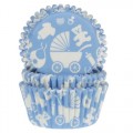 House of Marie Baking Cups Baby Blue pk/50