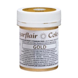 Sugarflair Chocolate Paint Gold - E171 Free 35g