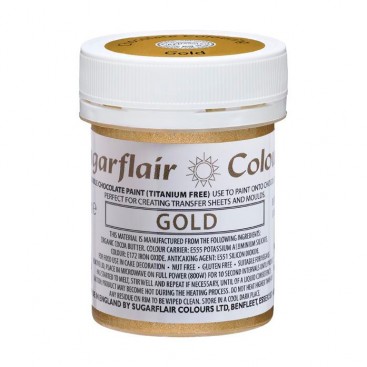 Пищевой краситель для шоколада - золотой (Gold), 35 г, Sugarflair