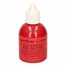 Dažai purškimo aparatui - raudona (Glitter Red), 60 ml, Sugarflair