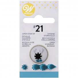 Wilton Decorating Tip Nr.021 Open Star Carded