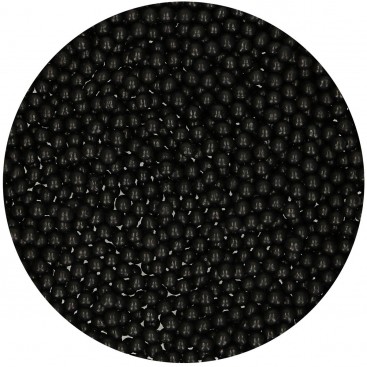Pabarstukai - perlai juodi (4 mm), 80 g, FunCakes