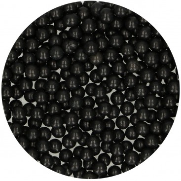 FunCakes Sugar Pearls Large Shiny Black 80 g