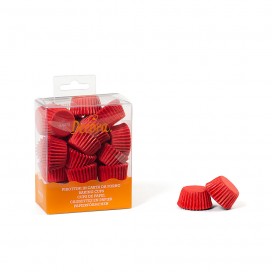 Бумажные MINI формы для конфет - красные, Decora (200 шт.)