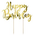 Dekoracija (toperis) "Happy Birthday Gold", PartyDeco