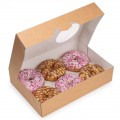 Brown paper box for 6 donuts