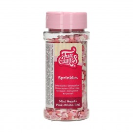 Посыпка "Mini Hearts Pink/White/Red", 60 г, FunCakes
