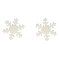 Съедобные декорации - белые матовые снежинки, FunCakes (6 шт.)