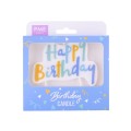 Žvakė "Happy Birthday Blue Pastel", PME