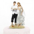 Cake topper Newly-weds on the beach