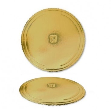 Padėklas apvalus, banguotais kraštais - auksinis (Gold), ø20 cm