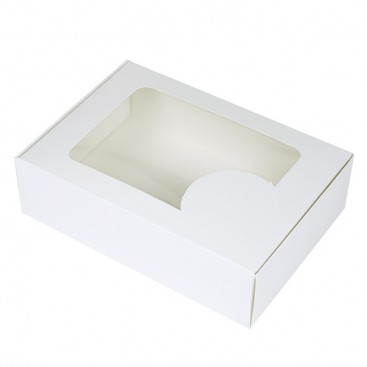 Paper box with transparent window, 22x15x6 cm