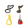 Sausainių formelių rinkinys "Gitara ir nata", Decora