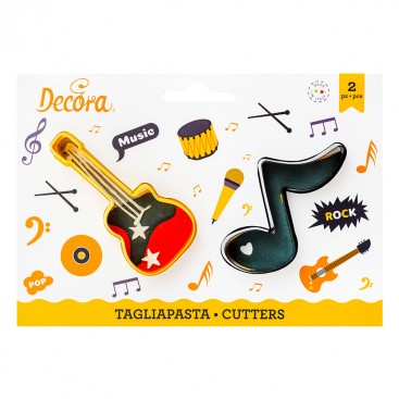Sausainių formelių rinkinys "Gitara ir nata", Decora