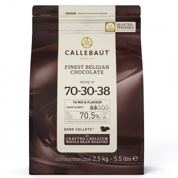 Шоколад черный "Extra Dark 70,5%", 2.5 кг, Callebaut