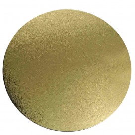 Поднос круглый - золотой, ø16 см, 1 мм