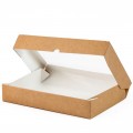 Коробка крафтовая с окошком, 26x15x4 cm