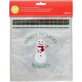 Plastikiniai maišeliai "Warm Wishes", 18x18 cm, Wilton (20 vnt.)