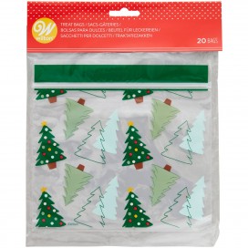 Plastikiniai maišeliai "Christmas Trees", 18x18 cm, Wilton (20 vnt.)