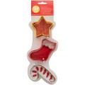 Wilton Cookie Cutter Star-Stocking-Candy Cane Set/3