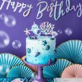 PartyDeco Cake Toppers Narwhal pk/4