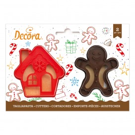 Decora Gingerbread Man & House cookie cutter